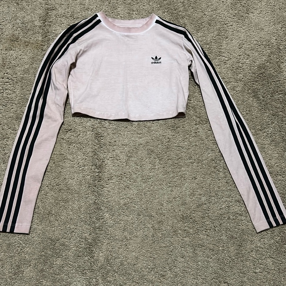 Adidas long sleeve crop top